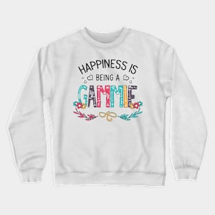 Happiness Is Being A Gammie Wildflowers Valentines Mothers Day Crewneck Sweatshirt